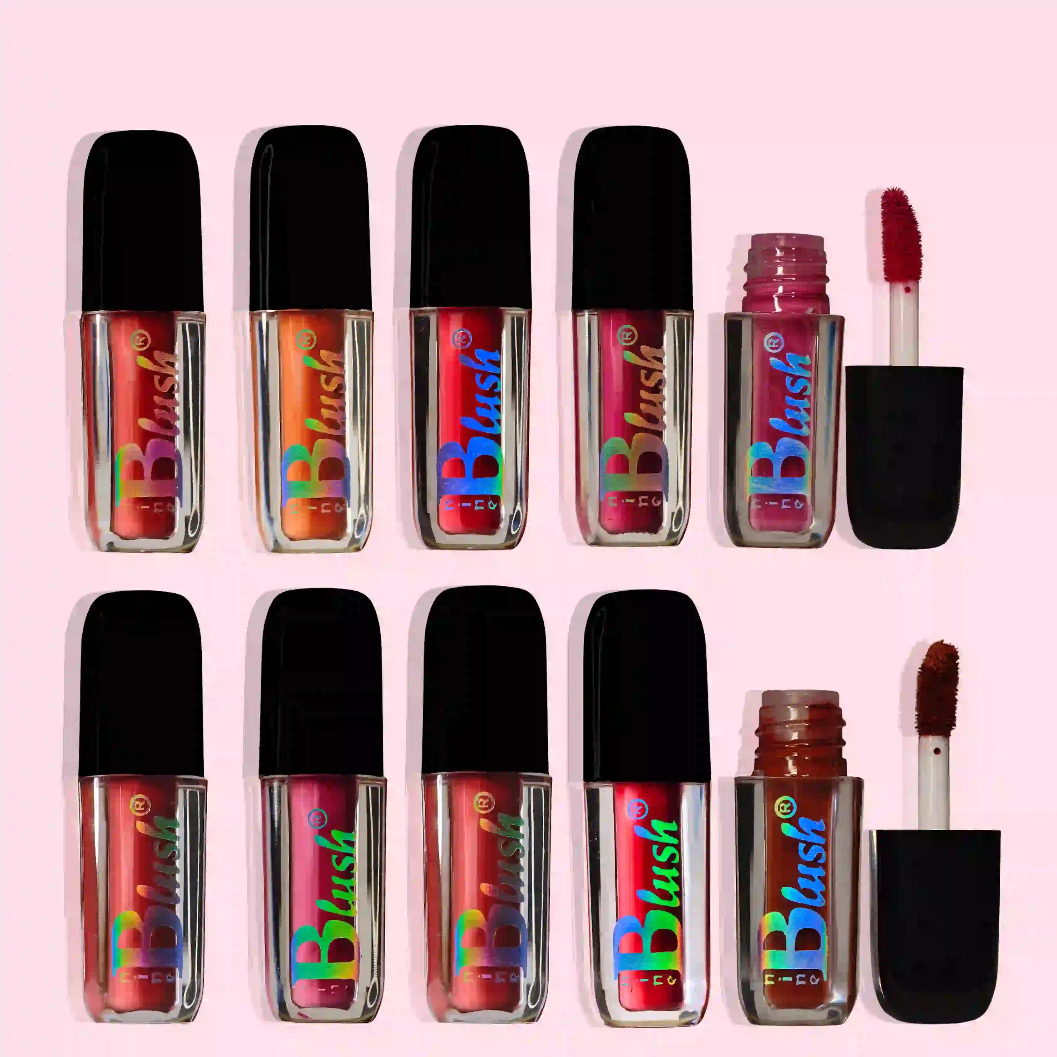 NINE BLUSH Stay Forever Matte Liquid Lipsticks Combo of 10, 1ml each