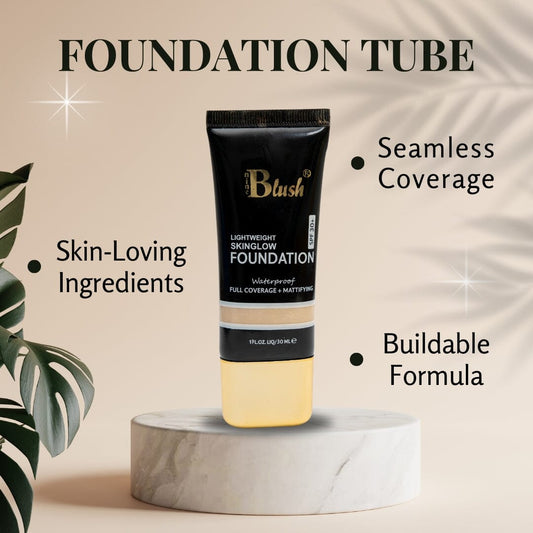 Nine Blush Blushing Radiance Foundation Tube ,30ml - Nine Blush