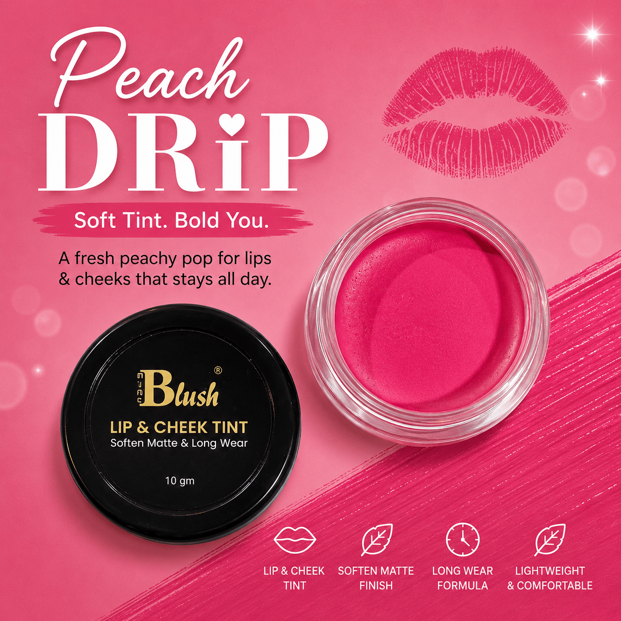 Nine Blush Lip and Cheek Tint - Nine Blush