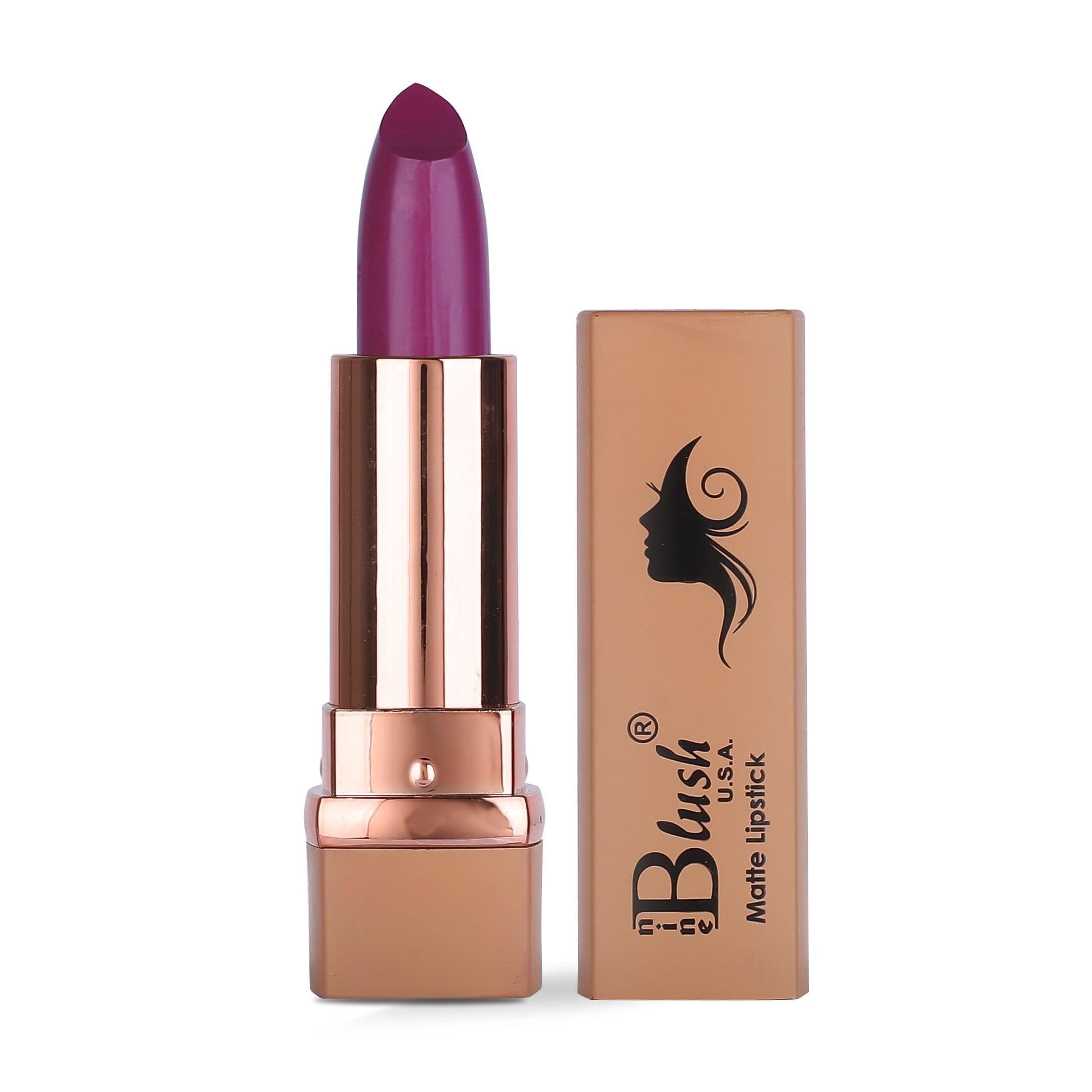 Nine Blush Matte Lipstick Perfect Plum - Nine Blush
