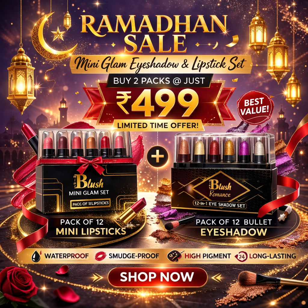 Nine Blush Mini Glam & Bullet Eyeshadow Combo | Perfect Glam Gift Set - Nine Blush