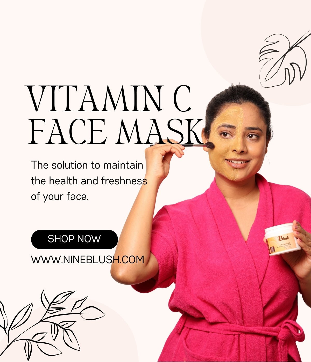 3 - Step Glow Routine – Vitamin C Face Wash, Gold Scrub & Face Mask - Nine Blush