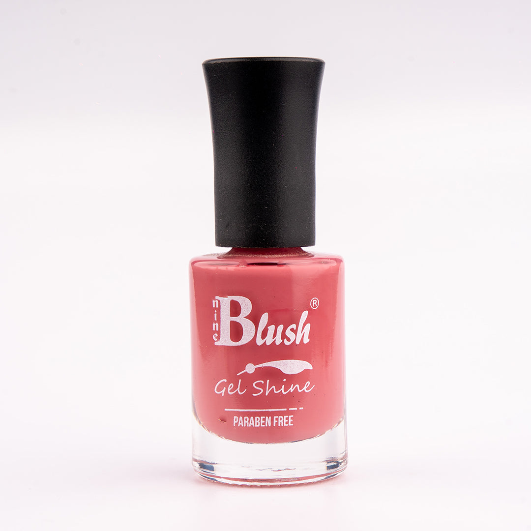 Nine Blush Shine Gel Nail Paint – Vibrant Colors, Mirror Shine