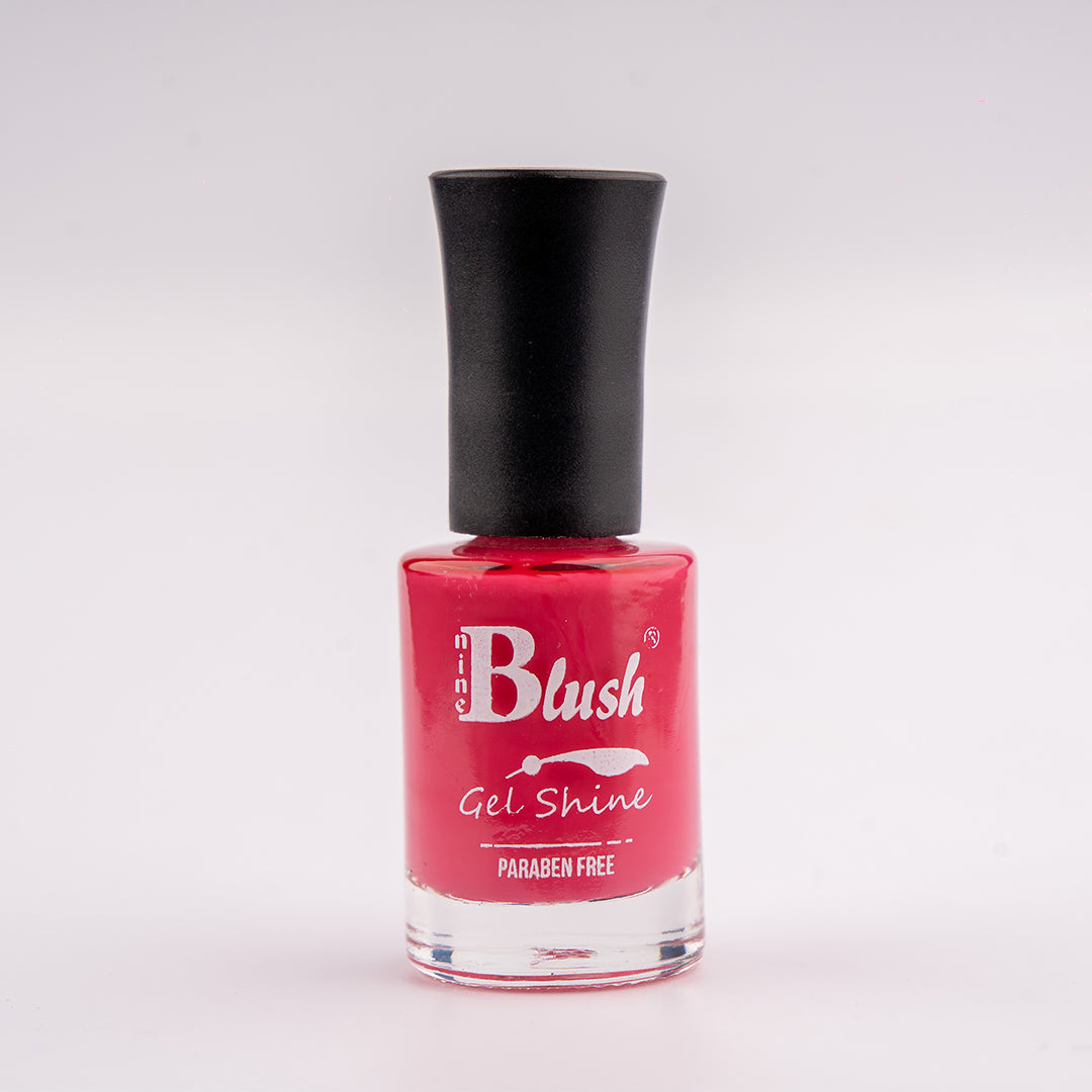 Nine Blush Shine Gel Nail Paint – Vibrant Colors, Mirror Shine
