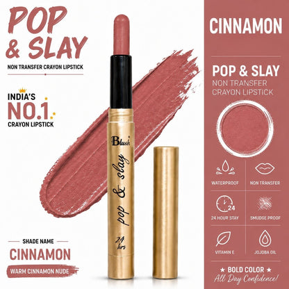 India's Next Favourite Non-Transfer Crayon Lipstick - Nine Blush