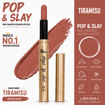 India's Next Favourite Non-Transfer Crayon Lipstick - Nine Blush