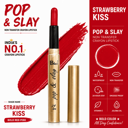 India's Next Favourite Non-Transfer Crayon Lipstick - Nine Blush