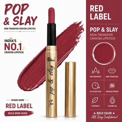India's Next Favourite Non-Transfer Crayon Lipstick - Nine Blush