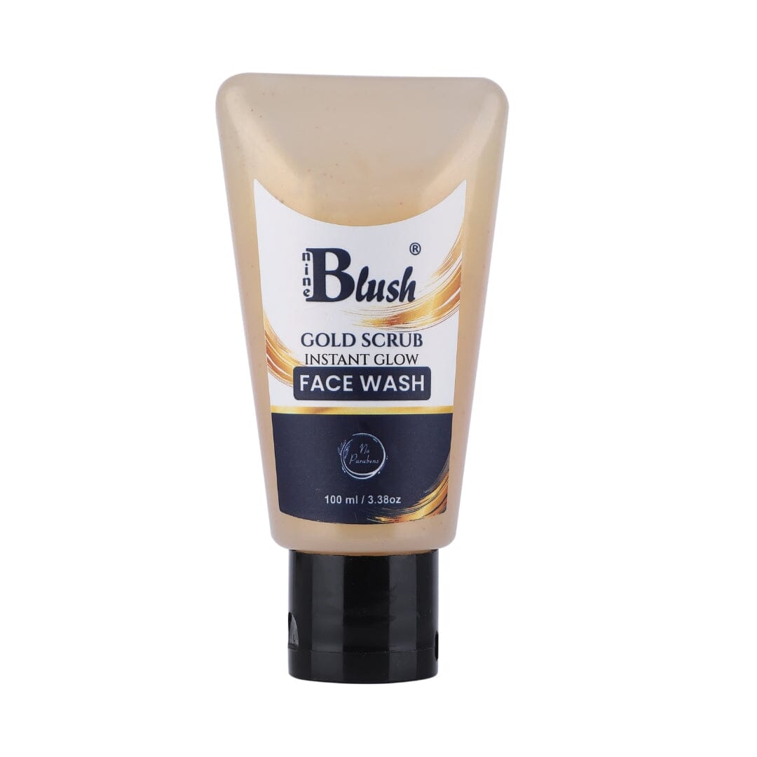 Nine Blush Gold Scrub Face Wash ,100ml - Nine Blush