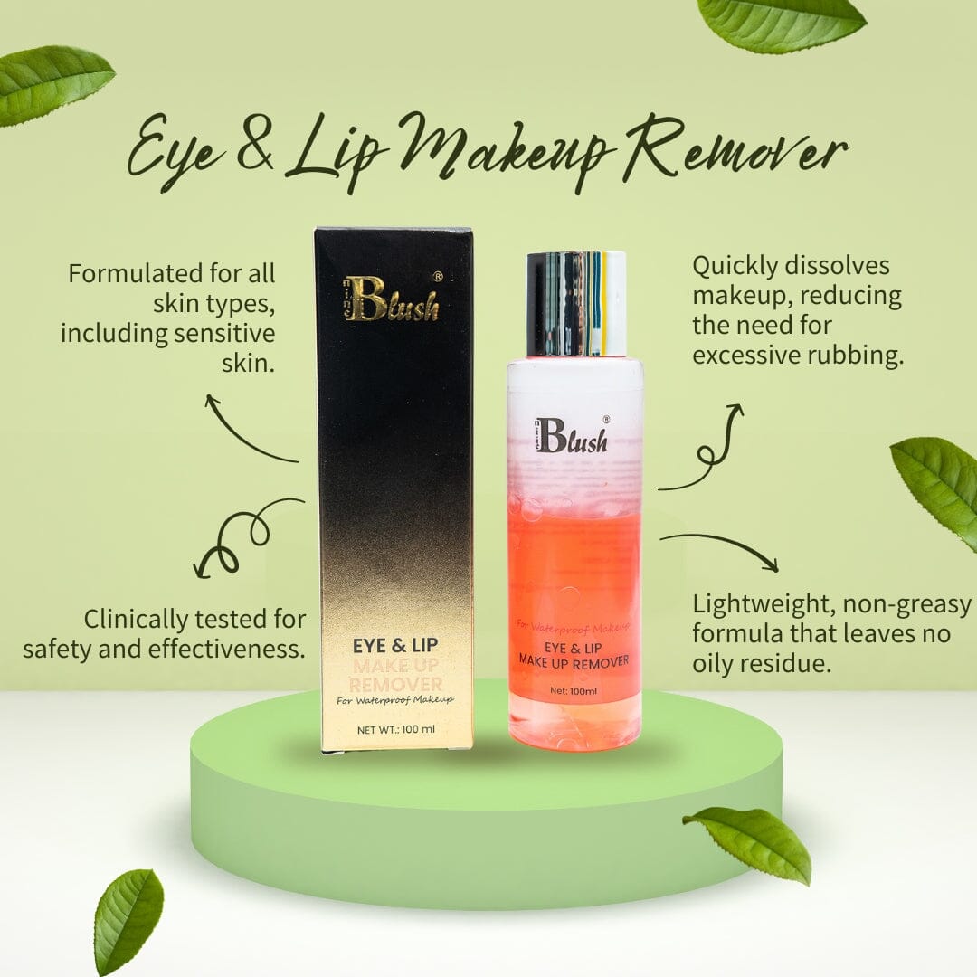 Nine Blush Instant Eye & Lip Makeup Remover ,100ml - Nine Blush