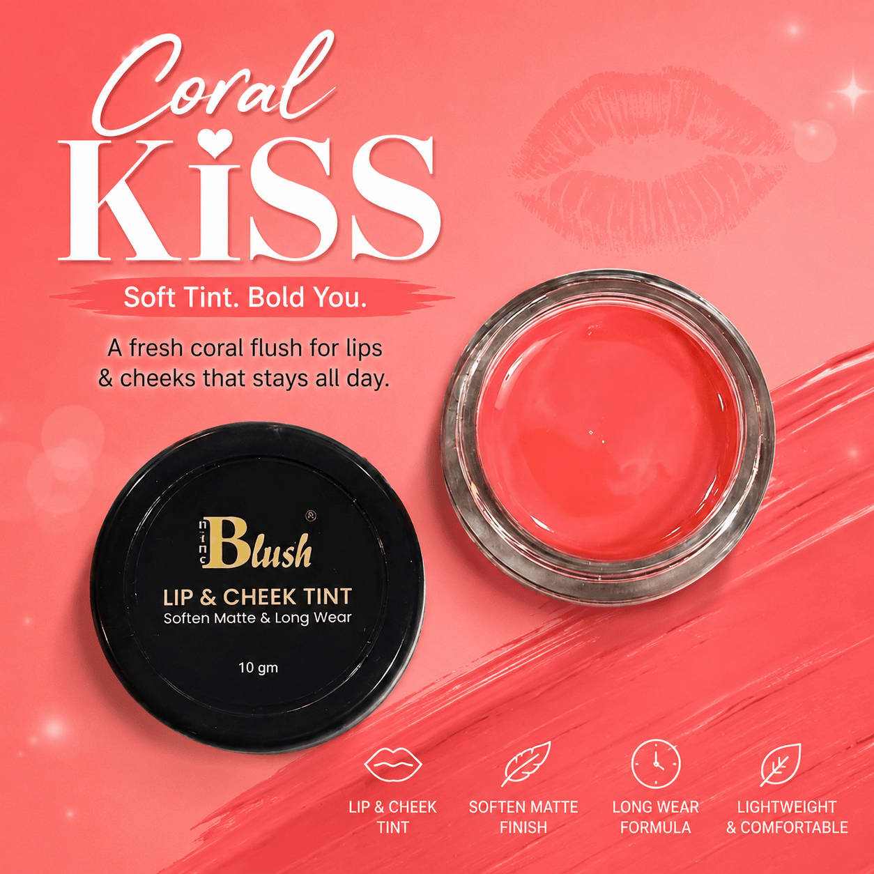 Nine Blush Lip and Cheek Tint - Nine Blush