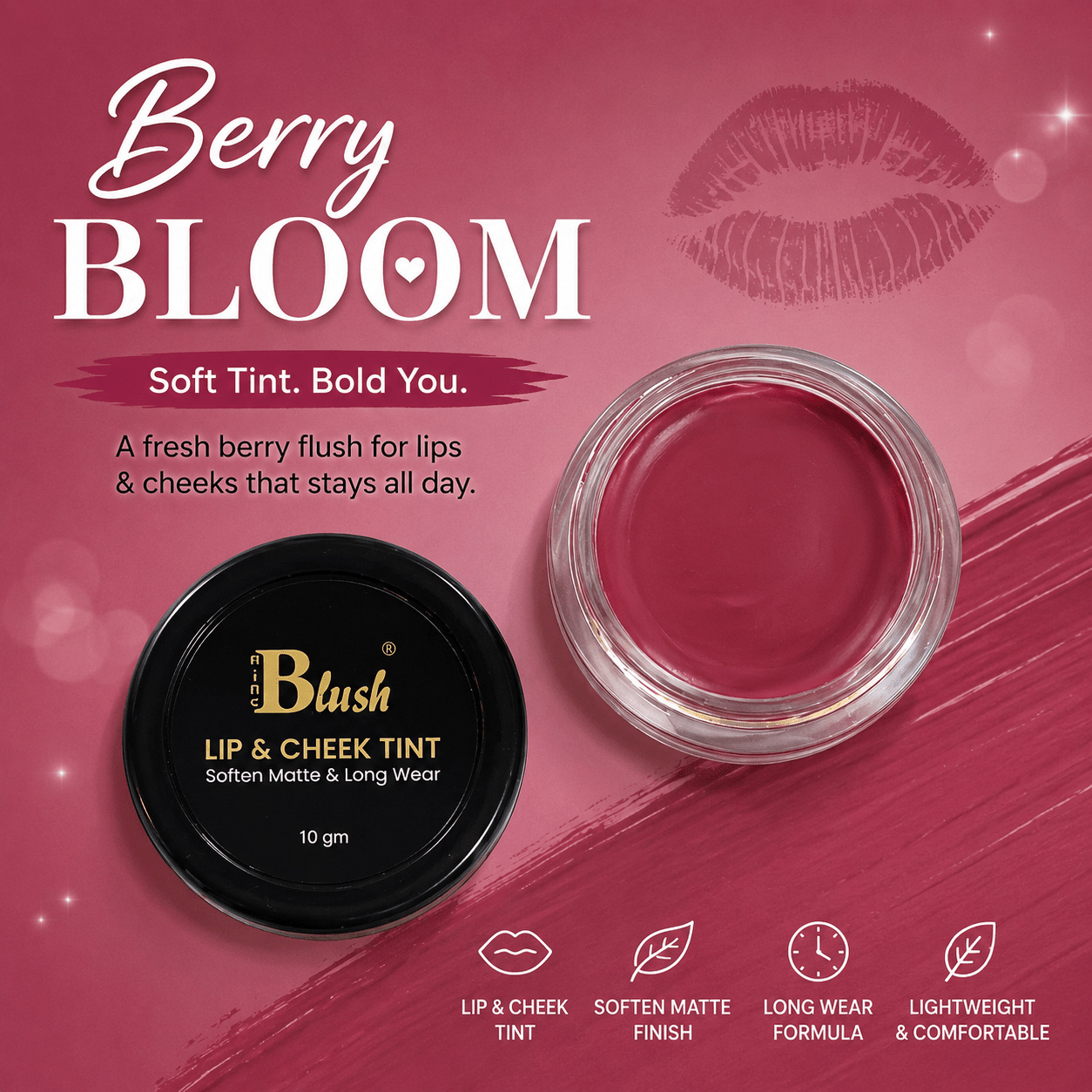 Nine Blush Lip and Cheek Tint - Nine Blush