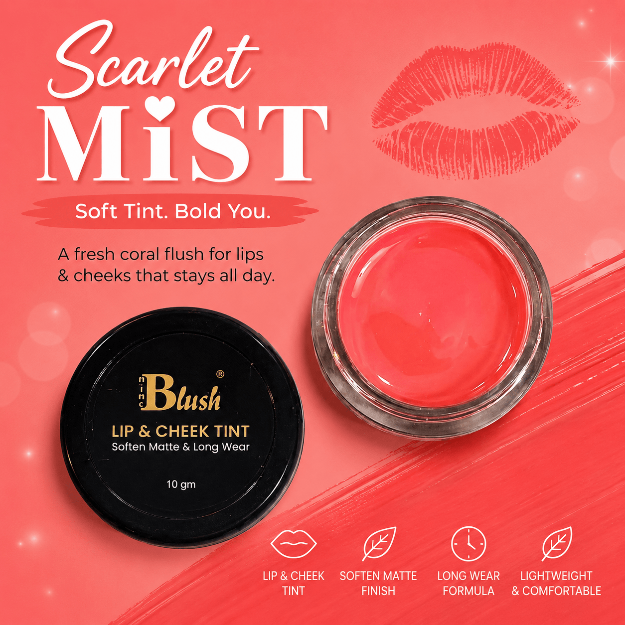 Nine Blush Lip and Cheek Tint - Nine Blush