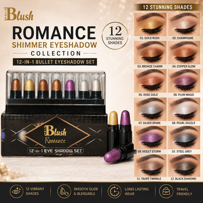 Nine Blush Mini Glam & Bullet Eyeshadow Combo | Perfect Glam Gift Set - Nine Blush