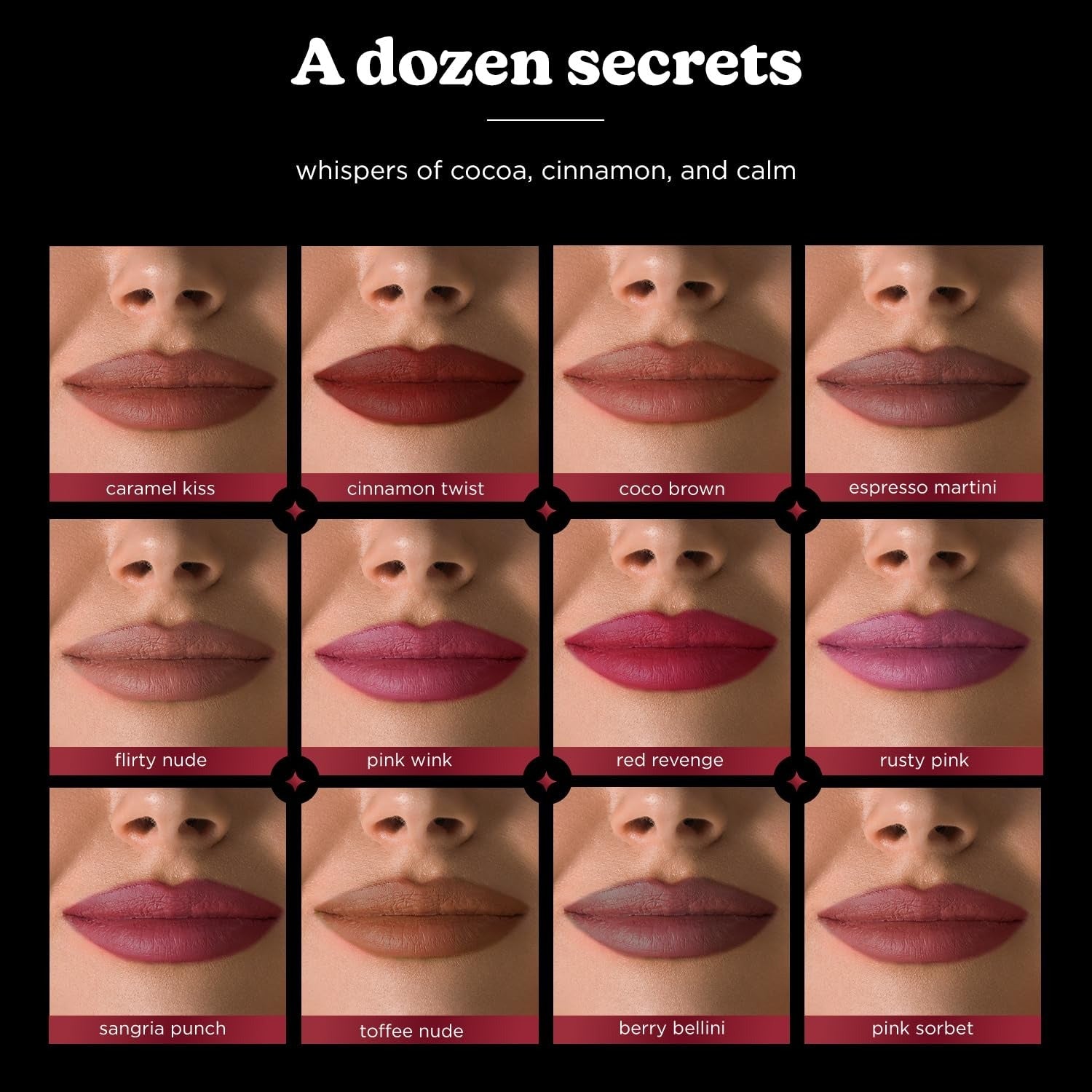 Nine Blush Mini Glam Set – Pack of 12 Mini Lipsticks | Travel - Friendly Glam Essentials - Nine Blush