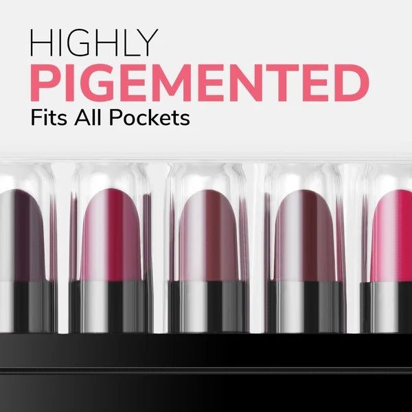 Nine Blush Mini Glam Set – Pack of 12 Mini Lipsticks | Travel - Friendly Glam Essentials - Nine Blush
