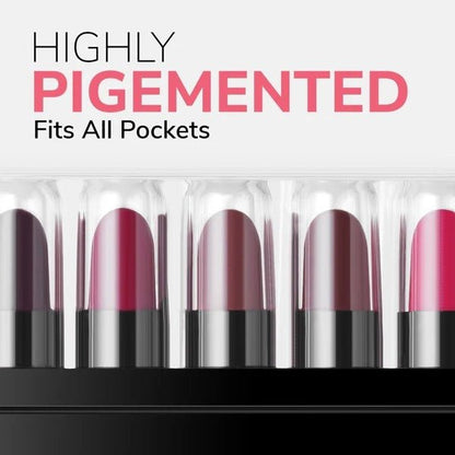 Nine Blush Mini Glam Set – Pack of 12 Mini Lipsticks | Travel - Friendly Glam Essentials - Nine Blush