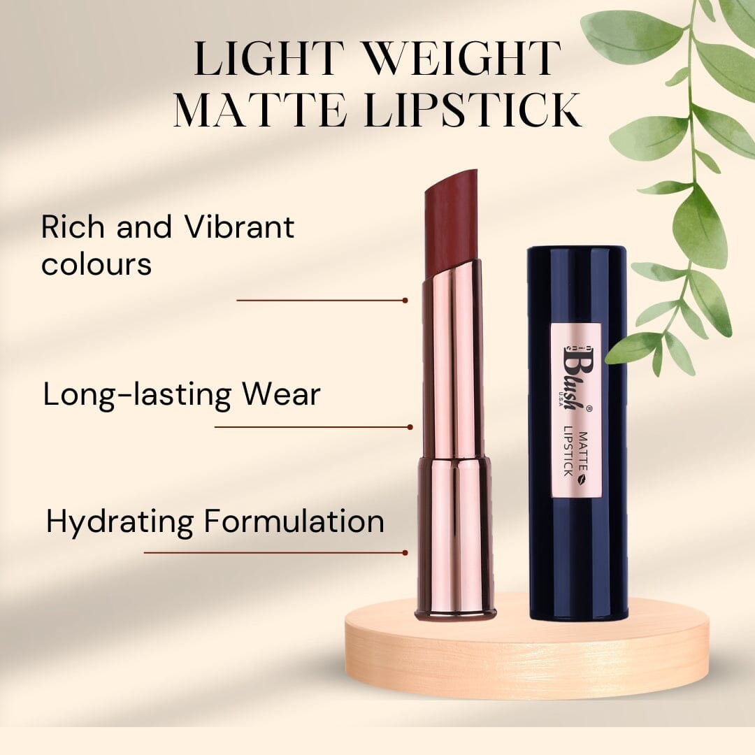 Nine Blush Natural Shine Lipstick – Oil - Infused for Deep Nourishment ,4.5gm - Nine Blush