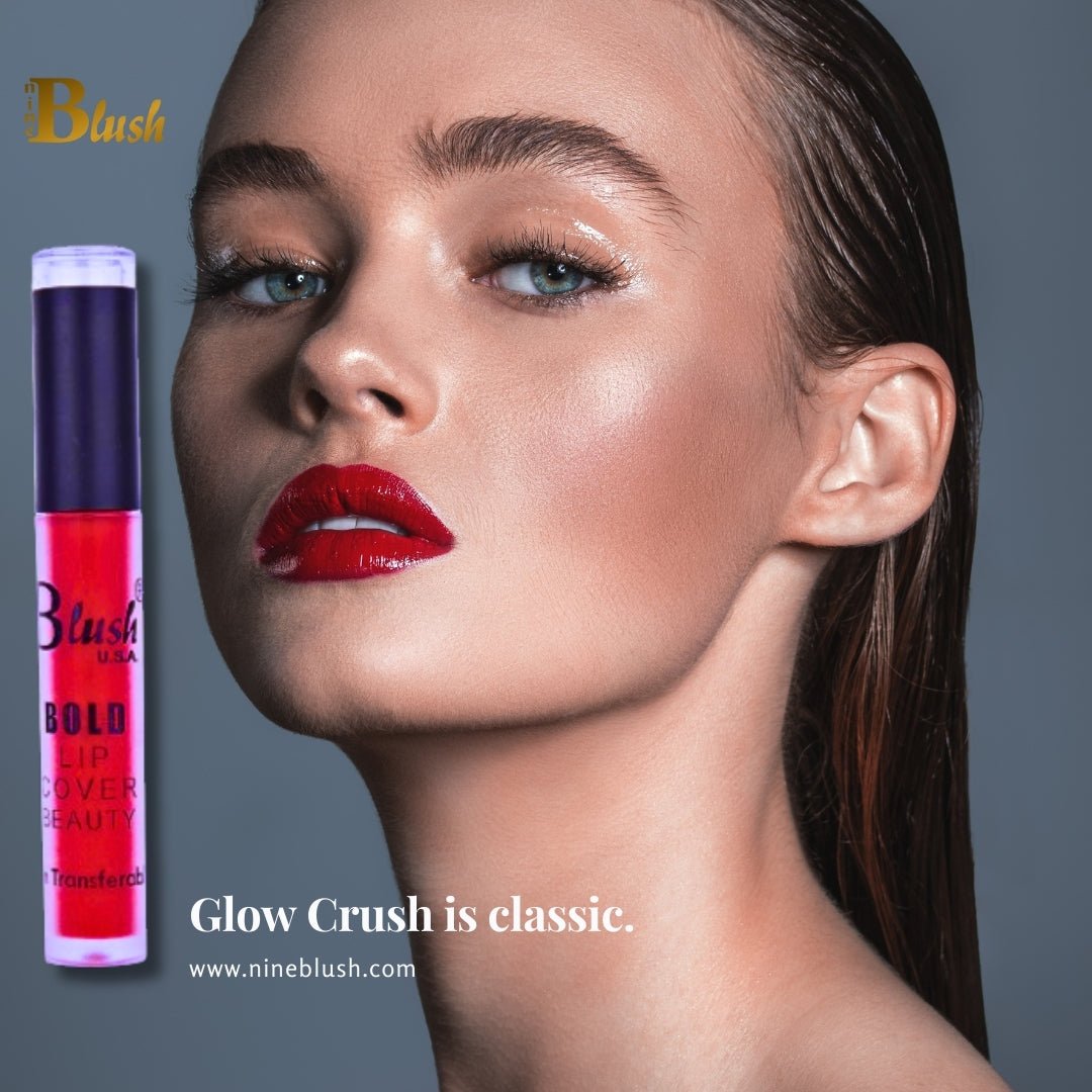 Nine Blush Radiant Glow Liquid Lipstick - 12H Stay, Non - Transfer Formula - Nine Blush