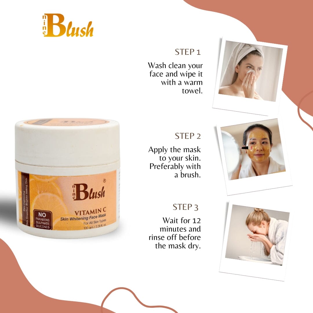 Nine Blush Vitamin C Illuminate Mask – For Bright, Radiant Skin - Nine Blush