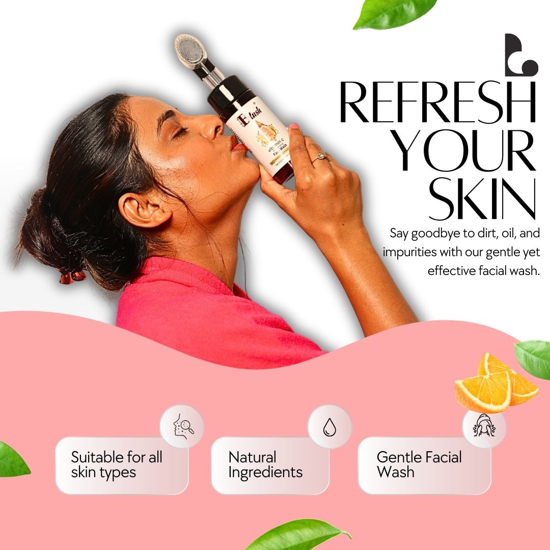 Vitamin C Foaming Face Wash – Gentle, Refreshing & Skin Brightening - Nine Blush