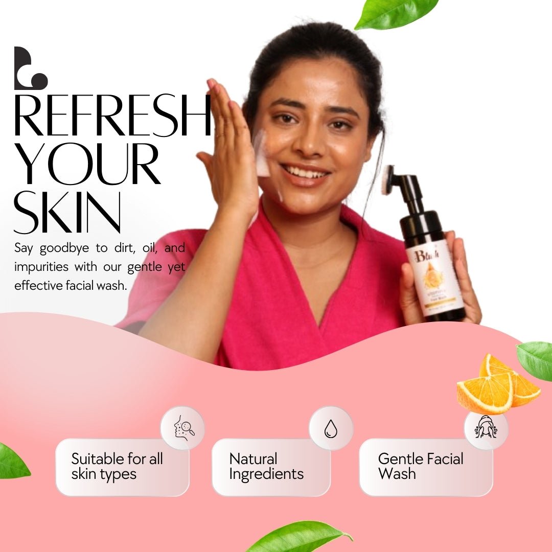 Vitamin C Foaming Face Wash – Gentle, Refreshing & Skin Brightening - Nine Blush